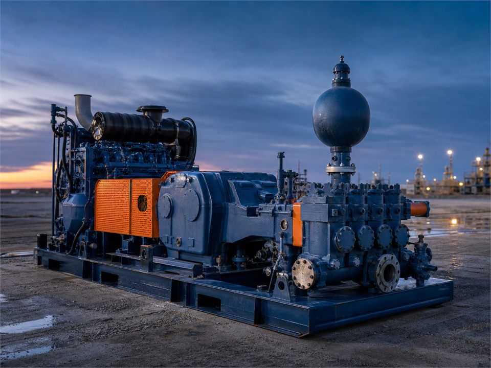 Gardner Denver PZ9 Powered by CAT398 Engine mud pump visualization for MR-MP-0039